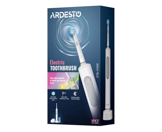 Електрична зубна щітка Ardesto ETB-I114W, зображення 12