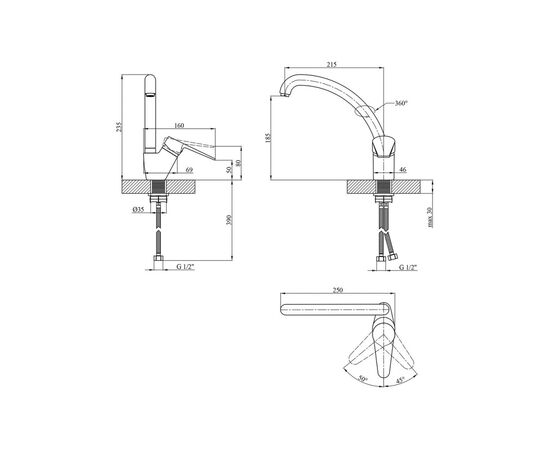 Змішувач Kroner Elbe-C032 (CV016436), зображення 7