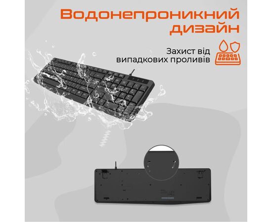 Клавіатура Meetion K200 USB UA Black (MT-K200-A-RUA), зображення 6