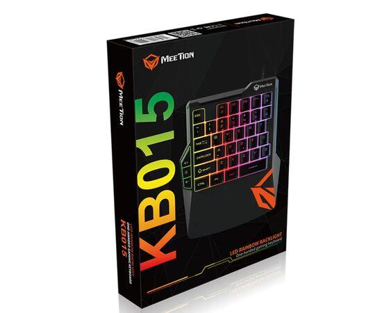 Клавіатура Meetion KB015 USB Black/Orange (MT-KB015-A), зображення 3