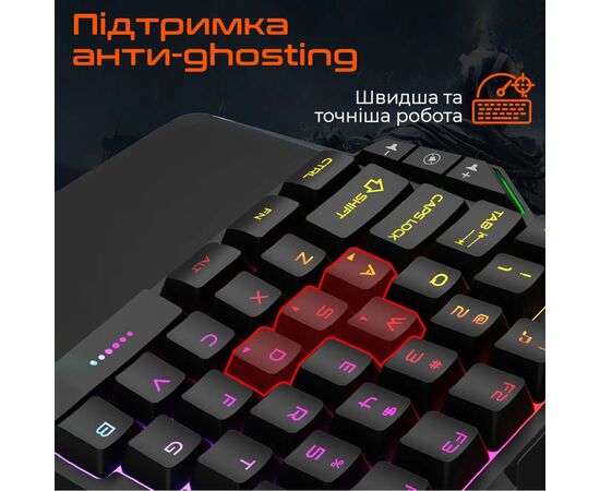 Клавіатура Meetion KB015 USB Black/Orange (MT-KB015-A), зображення 4
