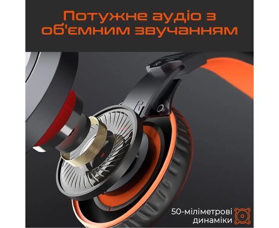 Наушники Meetion HP021 Black/Orange (MT-HP021-A), изображение 3