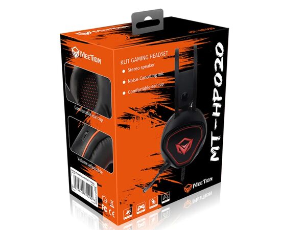 Наушники Meetion HP020 Black/Orange (MT-HP020-A), изображение 2