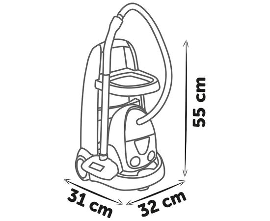Игровой набор Smoby Тележка для уборки Ровента с пылесосом (7600330325), изображение 3