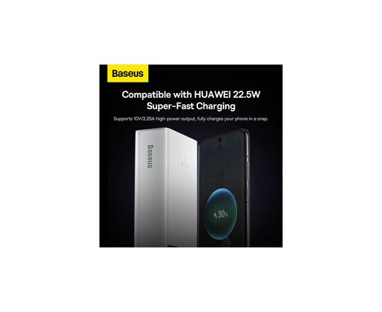 Батарея универсальная Baseus Star Lord Display 30000mAh 22.5W PD/3.0 QC/3.0 White (PPXJ080102), изображение 9