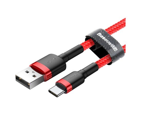 Дата кабель USB 2.0 AM to USB-C 0.5m 3A red Baseus (CATKLF-A09), изображение 2