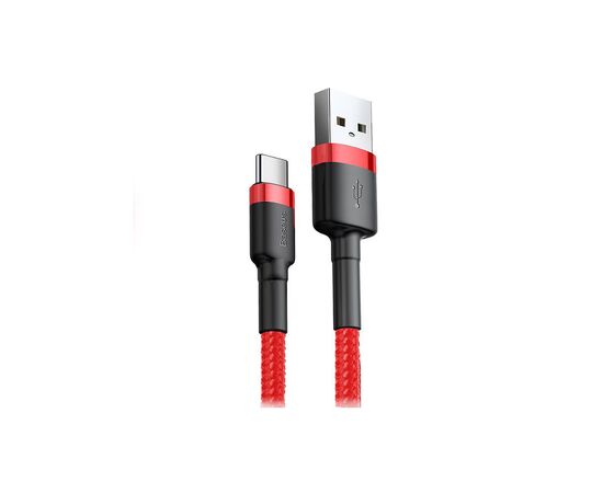 Дата кабель USB 2.0 AM to USB-C 0.5m 3A red Baseus (CATKLF-A09), изображение 3