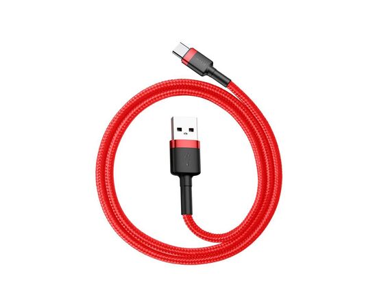 Дата кабель USB 2.0 AM to USB-C 0.5m 3A red Baseus (CATKLF-A09)