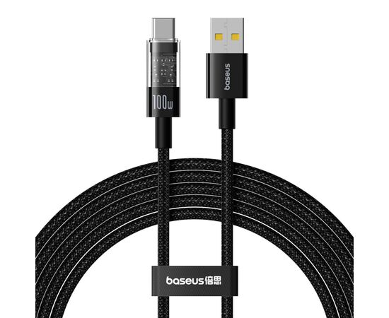 Дата кабель USB-C to USB-C 2.0m 100W (20V/5A) black Baseus (P10373000111-01)