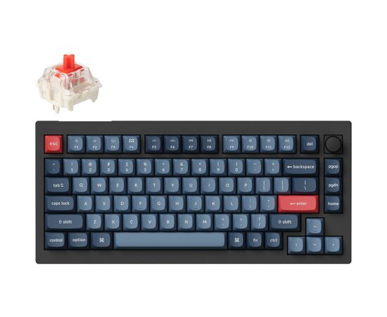 Клавіатура Keychron V1 Max Gateron Jupiter Red QMK Hot-swap Wireless/Bluetooth/USB UA Black (V1MD1_KEYCHRON), зображення 2