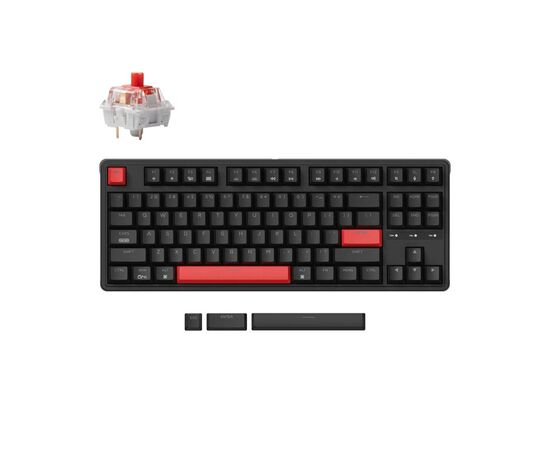 Клавіатура Keychron C3 Pro 87Key K pro Red RGB QMK Hot-swap USB UA Black (C3PH1_KEYCHRON), зображення 2
