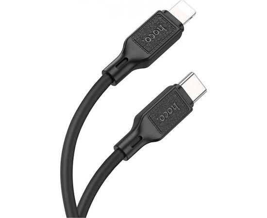 Дата кабель USB-C to Lightning 1.0m Cool silicone PD 20W X90 black HOCO (6931474788382), изображение 2
