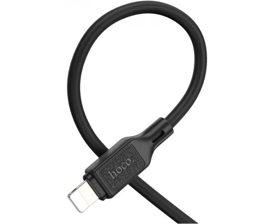 Дата кабель USB-C to Lightning 1.0m Cool silicone PD 20W X90 black HOCO (6931474788382), изображение 3
