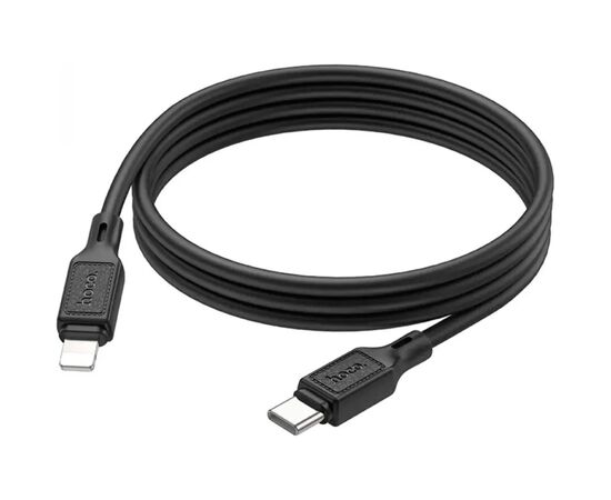 Дата кабель USB-C to Lightning 1.0m Cool silicone PD 20W X90 black HOCO (6931474788382), изображение 4