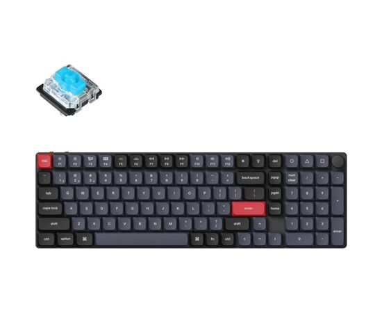Клавіатура Keychron K17 PRO Gateron MX 2.0 Blue QMK Hot-swap Wireless/Bluetooth/USB-А UA Black (K17P-H2-UA)