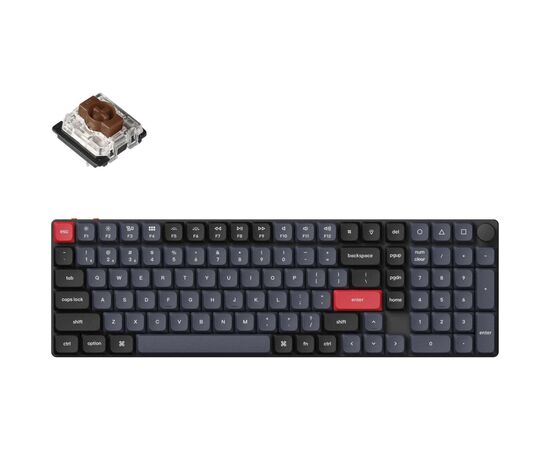 Клавіатура Keychron K17 PRO Gateron MX 2.0 Brown QMK White Led Wireless/Bluetooth/USB-А UA Black (K17P-A3-UA)
