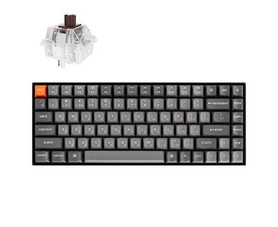 Клавіатура Keychron K2 Max K Super Brown QMK Wireless/Bluetooth/USB-А UA Black (K2M-C3-UA), зображення 2