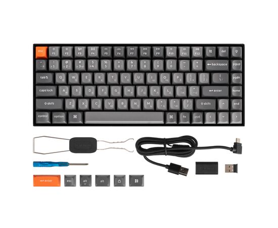 Клавіатура Keychron K2 Max K Super Brown QMK Wireless/Bluetooth/USB-А UA Black (K2M-C3-UA), зображення 3