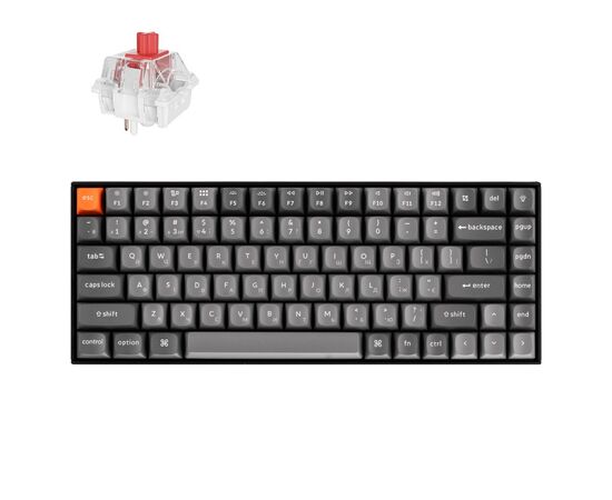Клавіатура Keychron K2 Max K Super Red Hot-Swap QMK Wireless/Bluetooth/USB-А UA Black (K2M-J1-UA), зображення 2