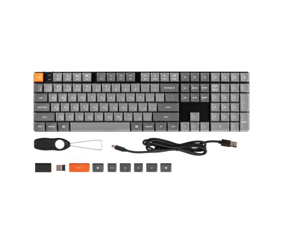 Клавіатура Keychron K5 Max Gateron MX 2.0 Brown White Led QMK Wireless/Bluetooth/USB-А UA Black (K5M-A3-UA), зображення 2
