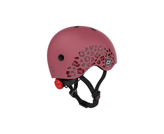 Шлем Scoot&Ride вишневий з ліхтариком 45-51см (SR-181206-WILDCAT), изображение 2