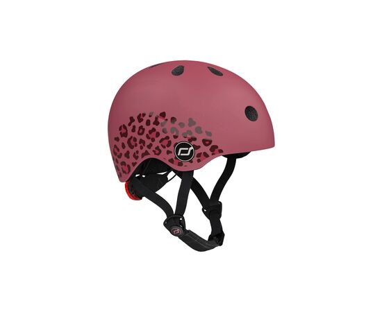 Шлем Scoot&Ride вишневий з ліхтариком 45-51см (SR-181206-WILDCAT)