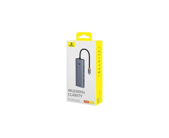 Концентратор Baseus USB-C 10-in-1 HDMI 4K60Hz + VGA + 3xUSB 3.0 + PD + RJ45 1000Mbps + SD/TF + 3.5mm gray (B0005280C811-00), изображение 5