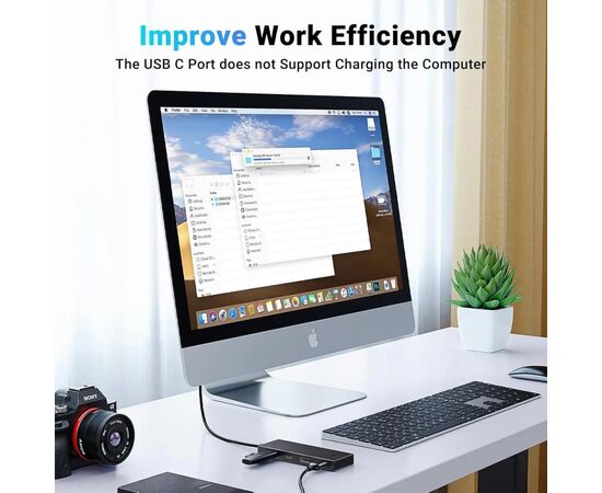 Концентратор Ugreen USB-C to 2xUSB 3.2 Gen2 + 2xUSB-C 3.2 Gen2 10Gbps CM806 black (35583), изображение 4