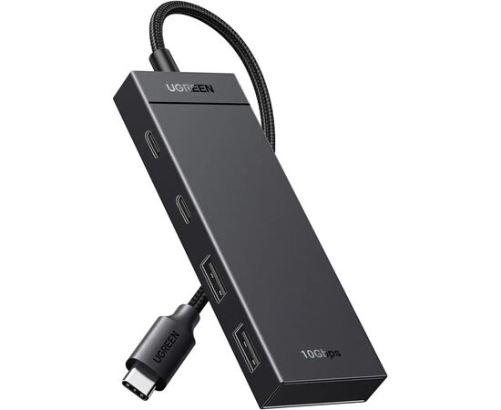 Концентратор Ugreen USB-C to 2xUSB 3.2 Gen2 + 2xUSB-C 3.2 Gen2 10Gbps CM806 black (35583)