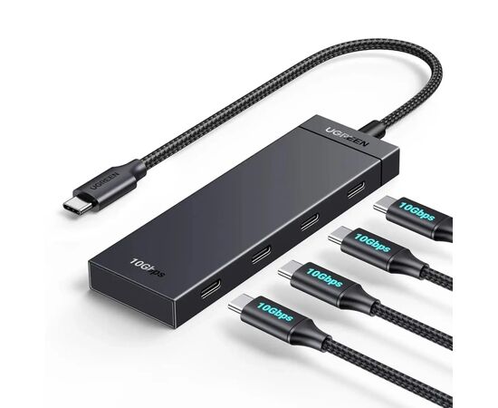 Концентратор Ugreen USB-C to 4xUSB-C 3.2 Gen2 10Gbps CM806 black (35584)