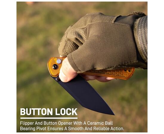 Нож CJRB Pyrite Light BB Yellow (J1945-AMB), изображение 6