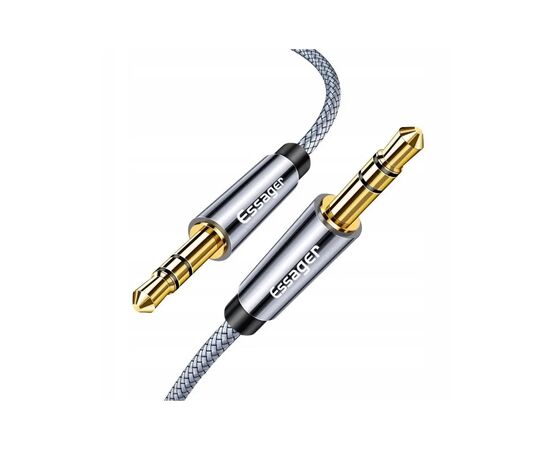 Кабель мультимедийный 3.5mm M to 3.5mm M 5.0m gray Essager (EYP35-DYD0G), изображение 3