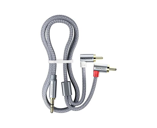 Кабель мультимедійний 3.5mm M to 2xRCA M 5.0m 90° corner Essager (EYPWT-MYD0G-P), зображення 2
