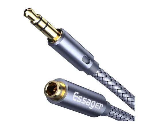 Кабель мультимедійний 3.5mm F to 3.5mm M 2.0m Essager (EYPY35-MYA0G), зображення 2
