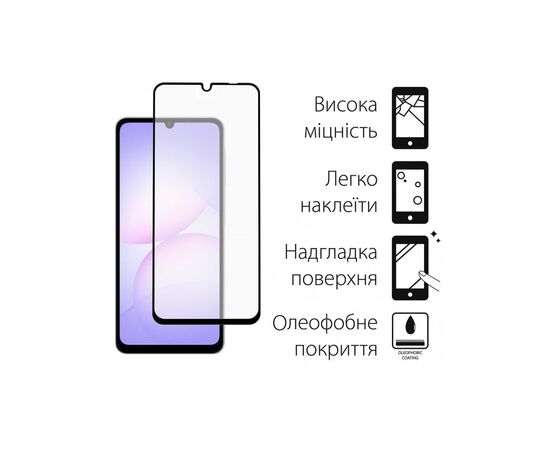 Чехол для мобильного телефона Dengos Carbon Kit for Samsung Galaxy A07 case + glass Black (DG-KM-162), изображение 4