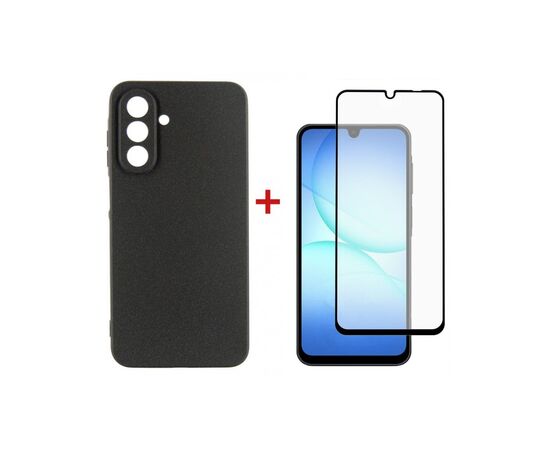 Чехол для мобильного телефона Dengos Carbon Kit for Samsung Galaxy A17 case + glass Black (DG-KM-160)