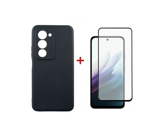 Чехол для мобильного телефона Dengos Carbon Kit for Xiaomi Redmi 15 4G case + glass Black (DG-KM-163)