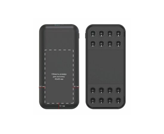 Батарея универсальная TheGeneral 10000mah ChargeMate, PD/QC/22.5W, wireless charging 15W (40010919-01), изображение 3