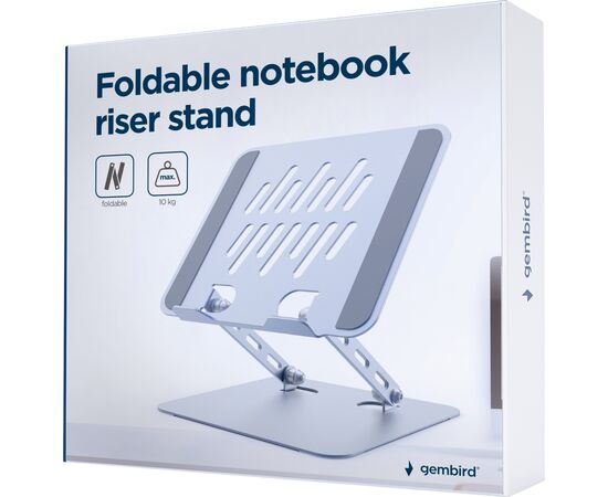 Подставка для ноутбука Gembird до 15.6", регулируемая, алюминий (NBS-D1-04), изображение 3
