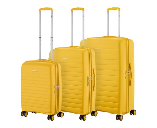 Набор чемоданов 2E Aero (L+M+S), бурштиново-жовті (2E-SPP-AERO-SET3-AY), изображение 2