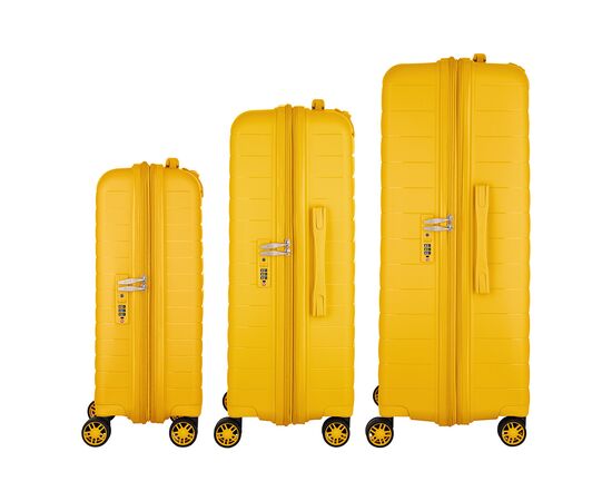 Набор чемоданов 2E Aero (L+M+S), бурштиново-жовті (2E-SPP-AERO-SET3-AY), изображение 5