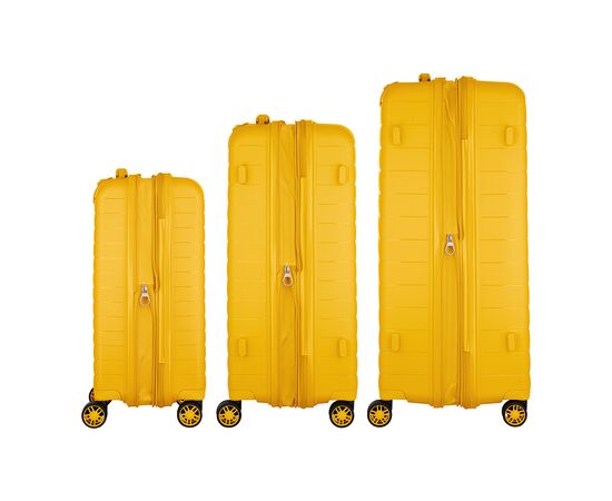 Набор чемоданов 2E Aero (L+M+S), бурштиново-жовті (2E-SPP-AERO-SET3-AY), изображение 7