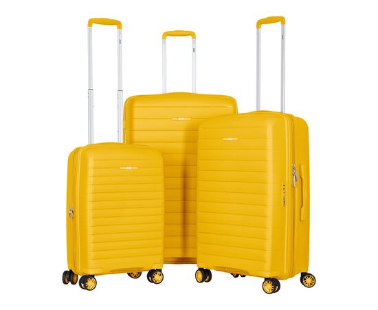 Набор чемоданов 2E Aero (L+M+S), бурштиново-жовті (2E-SPP-AERO-SET3-AY)