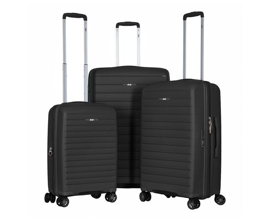 Набір валіз 2E Aero (L+M+S), чорні (2E-SPP-AERO-SET3-BK)