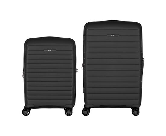 Набір валіз 2E Aero (M+S), чорні (2E-SPP-AERO-SET2-BK), зображення 2