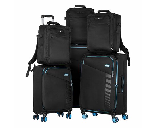 Набір валіз 2E Trek (L+M+S), чорні (2E-SPE-TREK-SET6-BK)