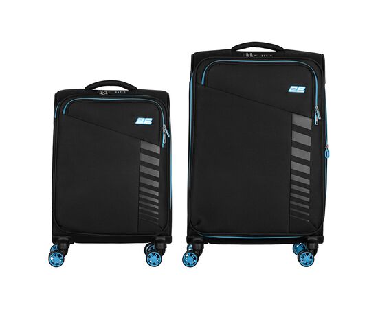 Набор чемоданов 2E Trek (M+S), чорні (2E-SPE-TREK-SET4-BK), изображение 4