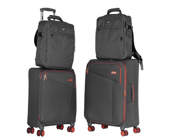 Набір валіз 2E Trek (M+S), сірі (2E-SPE-TREK-SET4-GR)