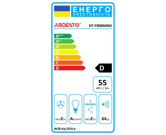 Вытяжка кухонная Ardesto HT-F900MINX, изображение 11