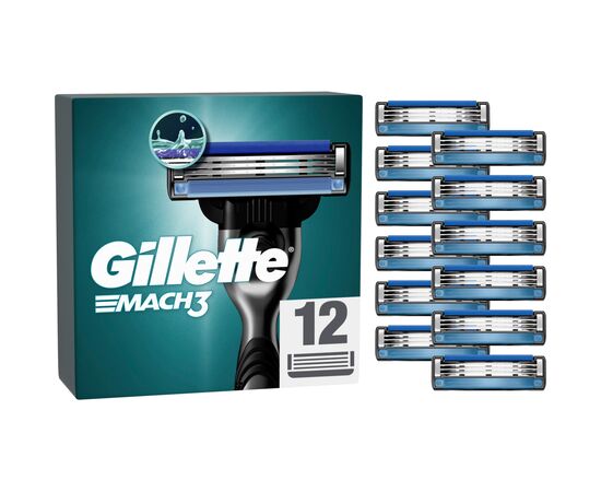 Сменные кассеты Gillette Mach3 12 шт. (3014260323240/8006530028875)